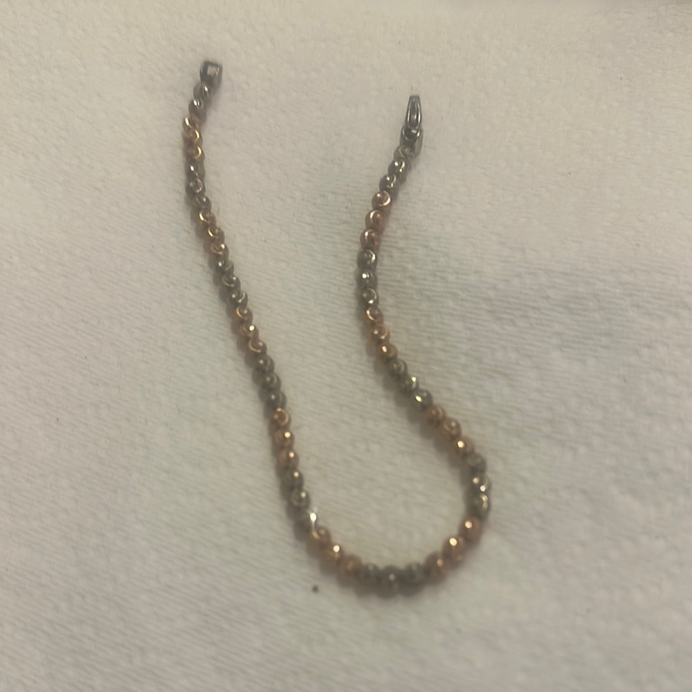 Chic Metallic Beaded Ankle Bracelet - image 2